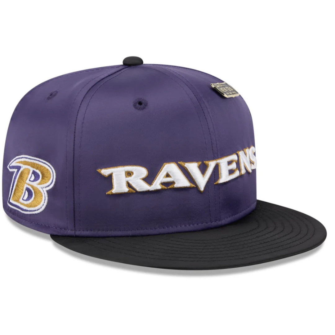 Baltimore Ravens Spring Satin 59FIFTY Fitted Hat | Poor Boys Sports
