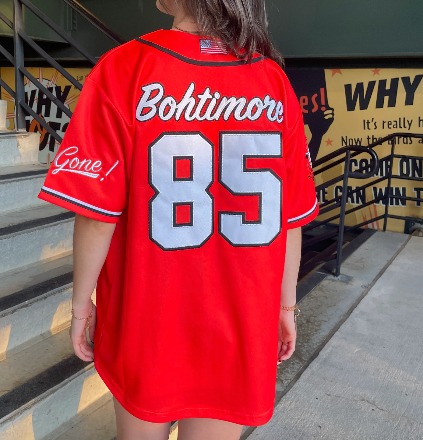 Baltimore Natty Boh Orange Button-Up Jersey | Poor Boys Sports