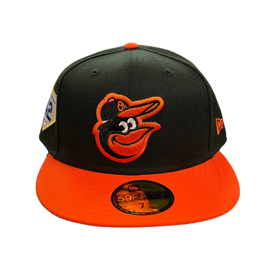 ジャッキー Baltimore Orioles Men's Jackie Robinson Black Fitted Hat | Poor