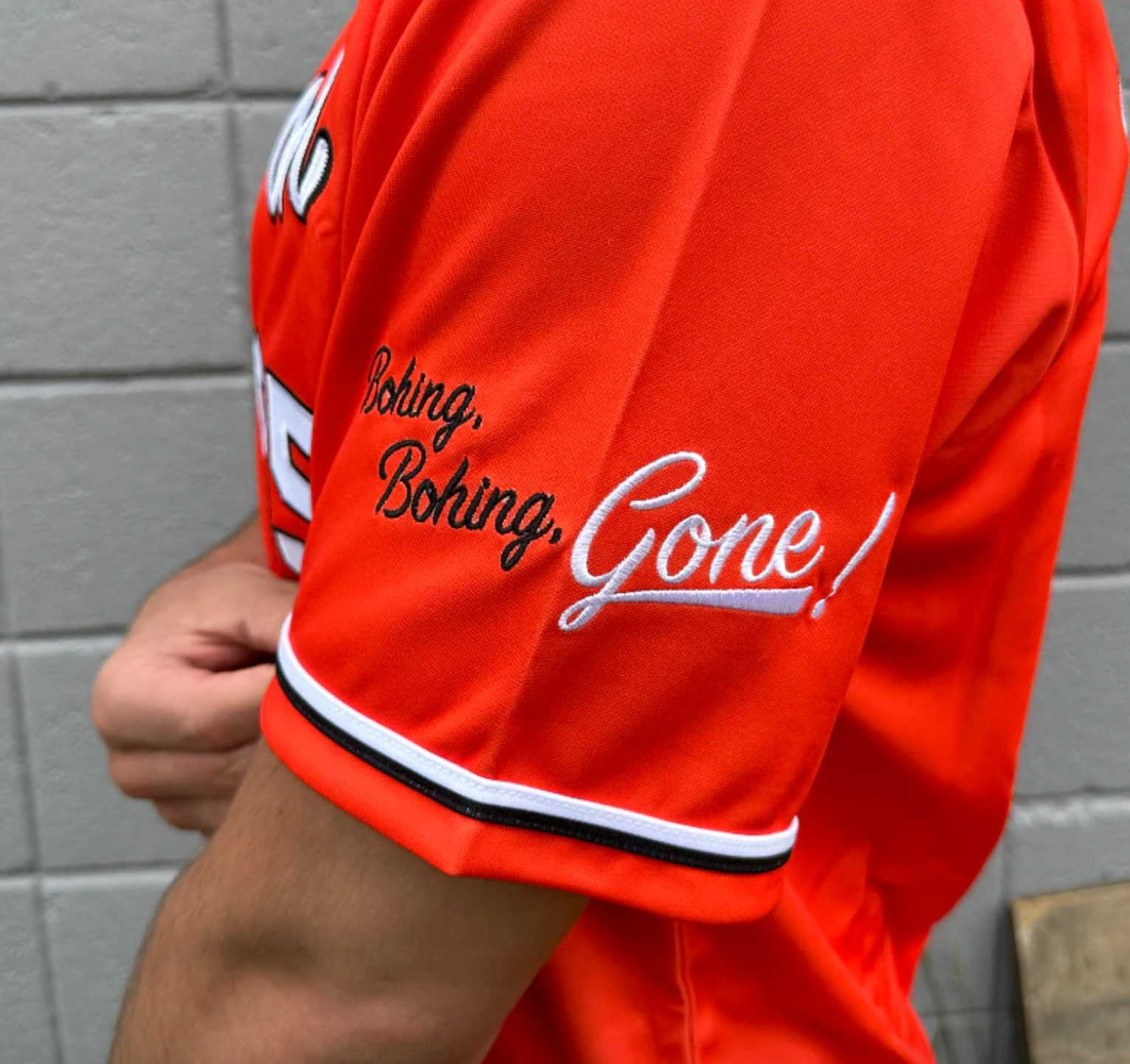 Baltimore Natty Boh Orange Button-Up Jersey | Poor Boys Sports
