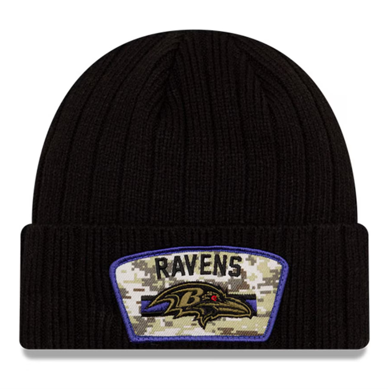 Baltimore Ravens Men s 2021 Salute To Service Cuffed Knit Hat Poor Boys Sports