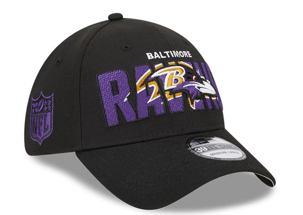 Baltimore Ravens 2023 Draft day 3930 Fitted Hat Poor Boys Sports