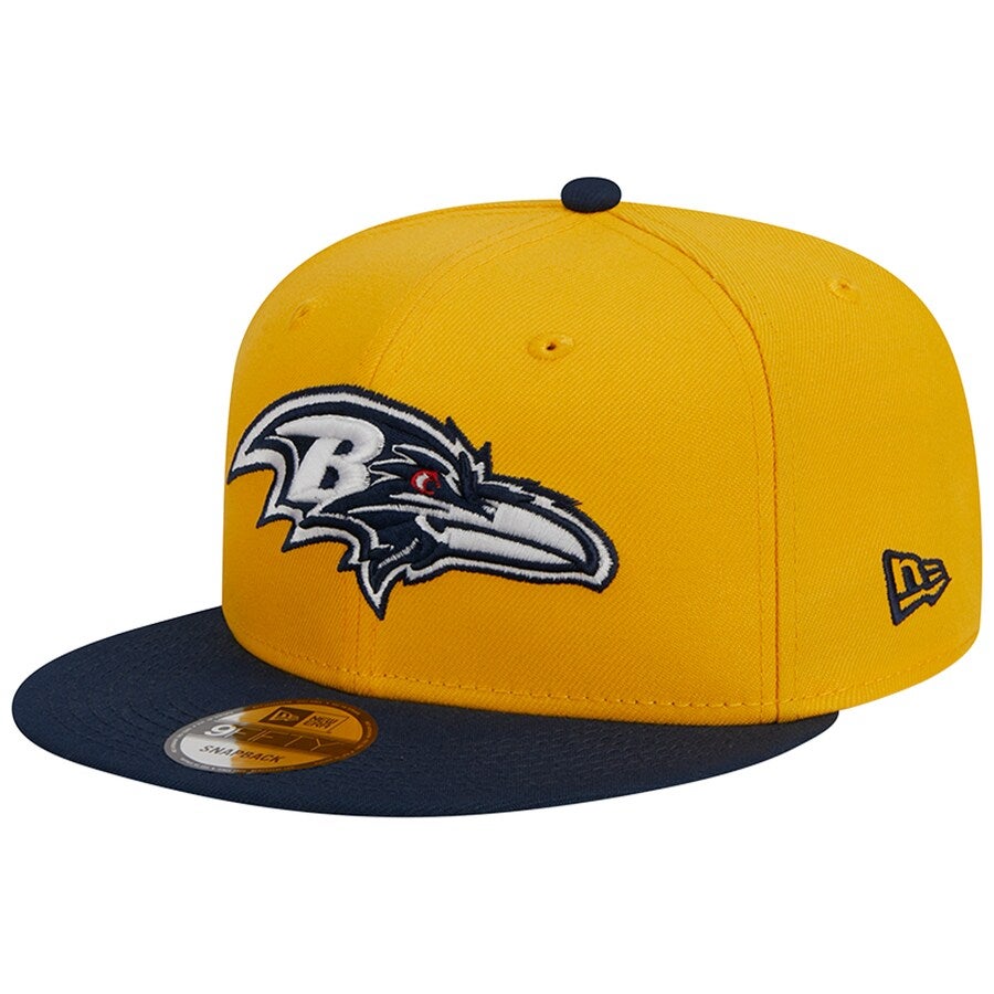 Baltimore Ravens Men s 2 Tone Color Pack Gold Navy 9FIFTY Snapback Hat Poor Boys Sports