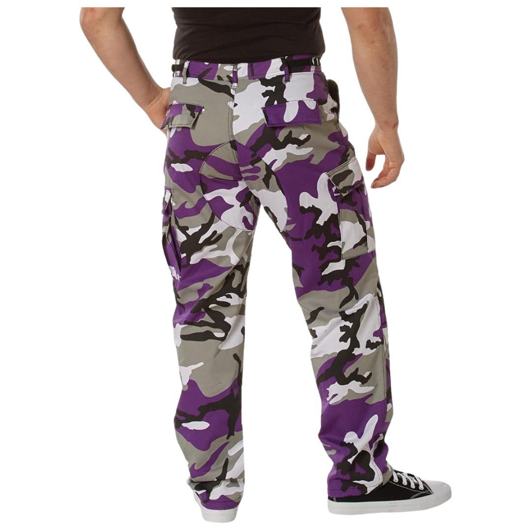 Men s Purple Battle Dress Uniform Camo Pants Poor Boys Sports