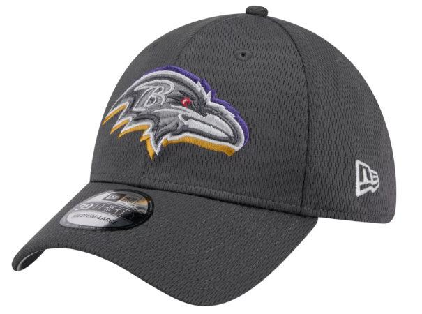 New Era Men s Baltimore Ravens 2024 NFL Draft Graphite 39Thirty Stretch Fit Hat Poor Boys Sports