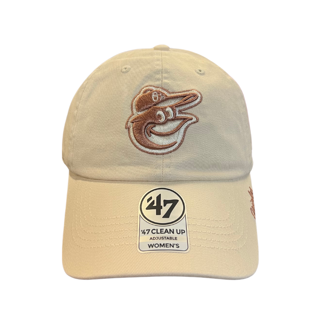 Baltimore Orioles Women's Natural Ballpark Cheer Clean Up Adjustable Hat